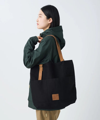 SNOW PEAK MIDDLE HAND BAG - BLACK