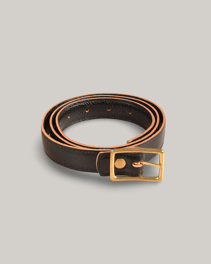 STEVE MONO BRASS BUCKLE DAX BELT 006 - BLACK