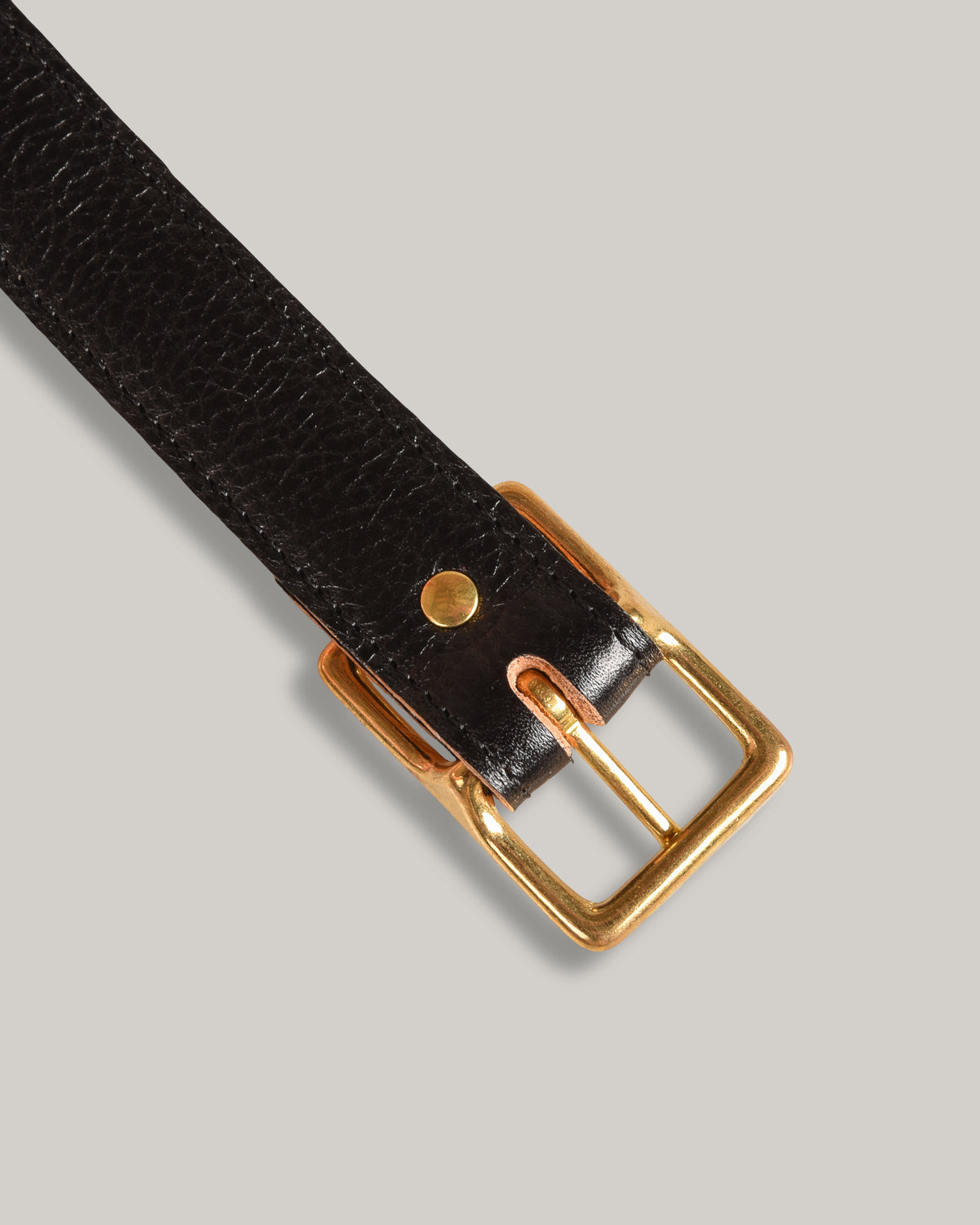 STEVE MONO BRASS BUCKLE DAX BELT 006 - BLACK