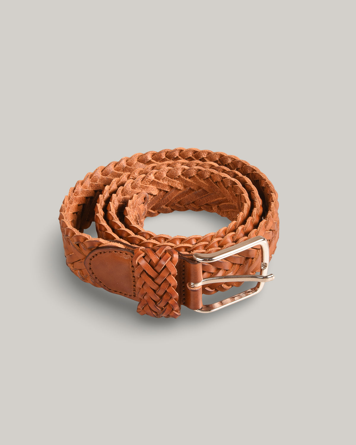 STEVE MONO BRAIDED BELT 004 - TOBACCO