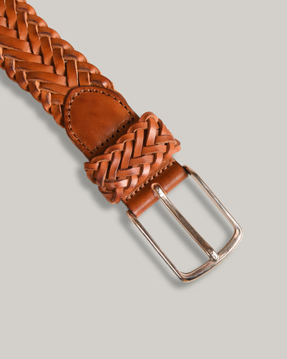 STEVE MONO BRAIDED BELT 004 - TOBACCO