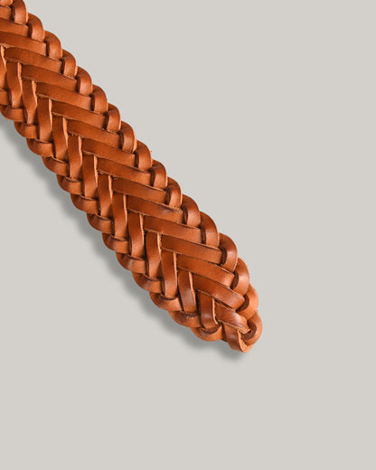 STEVE MONO BRAIDED BELT 004 - TOBACCO