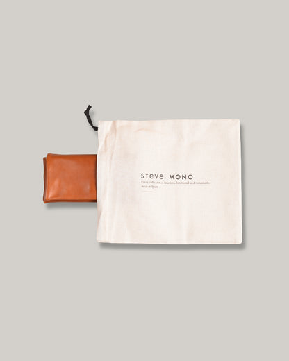 STEVE MONO SOFT LEATHER BAG - SMALL - COGNAC