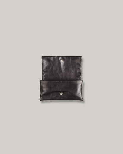STEVE MONO SOFT LEATHER BAG - SMALL - BLACK