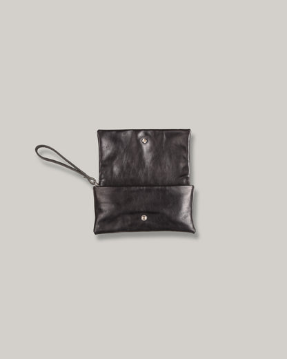STEVE MONO SOFT LEATHER BAG - SMALL - BLACK