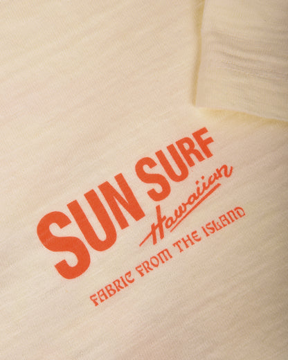 SUN SURF SLUB YARN TEE 'FRESH ISLAND CHICKEN' - OFF WHITE