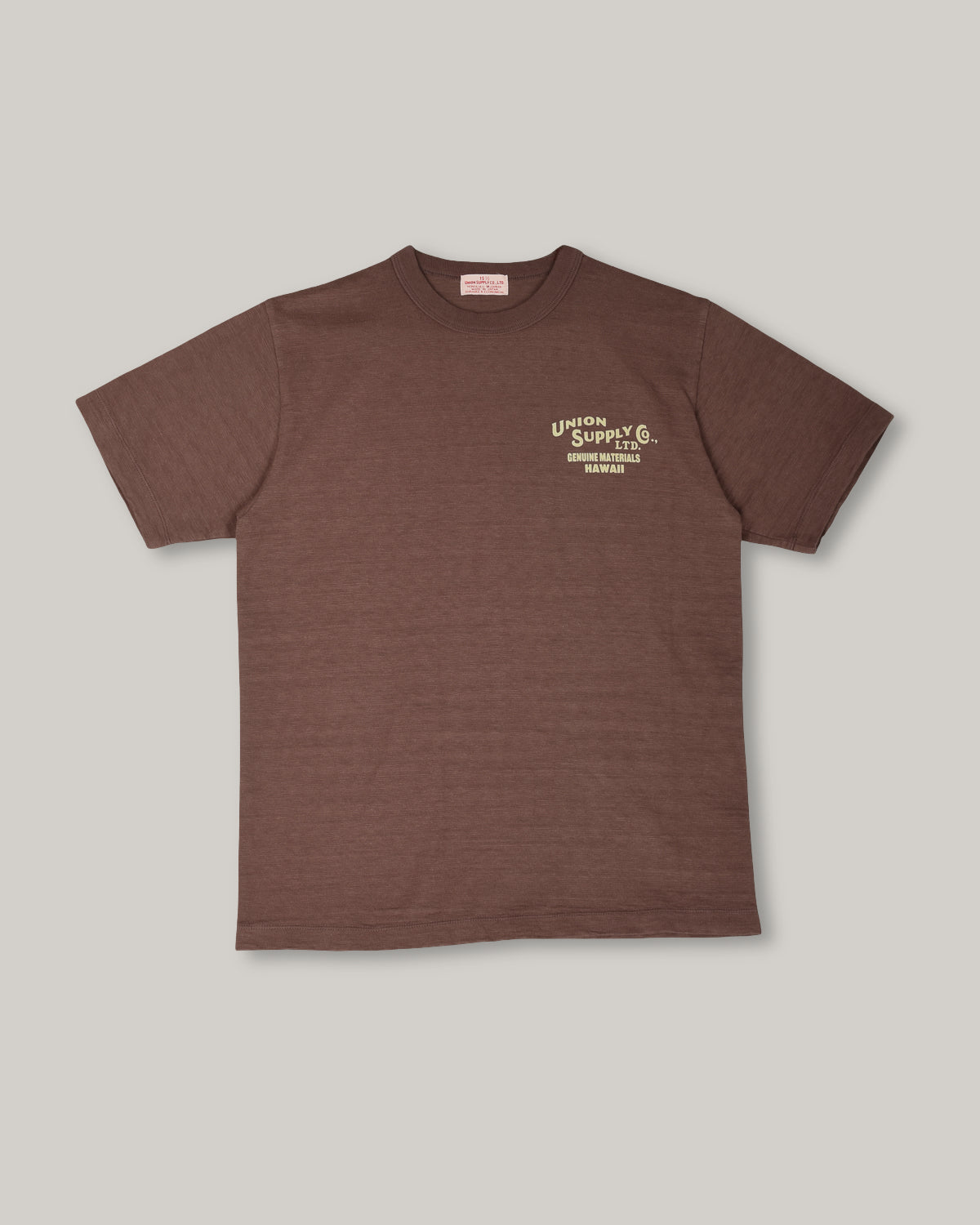 UNION SUPPLY LOGO TEE - BROWN