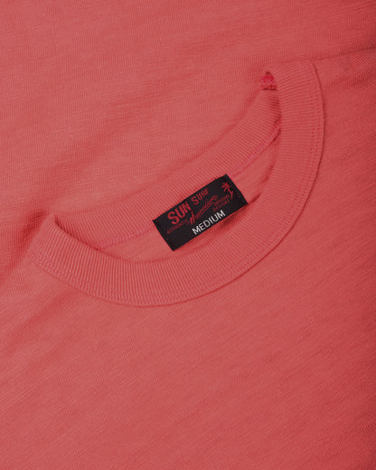 SUN SURF SLUB YARN TEE 'HATA SHOTEN LOGO' - RED