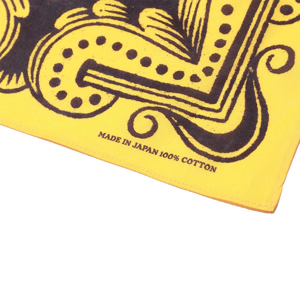 SNAIL BRAND BANDANA - YELLOW/ BROWN