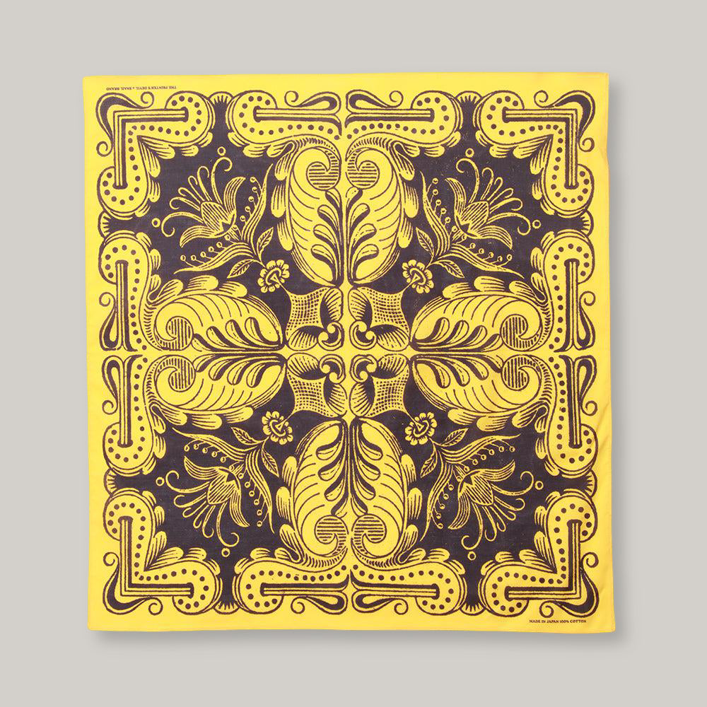 SNAIL BRAND BANDANA - YELLOW/ BROWN