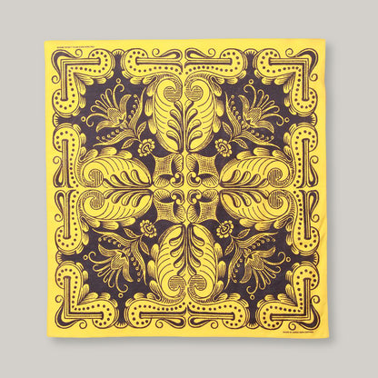 SNAIL BRAND BANDANA - YELLOW/ BROWN