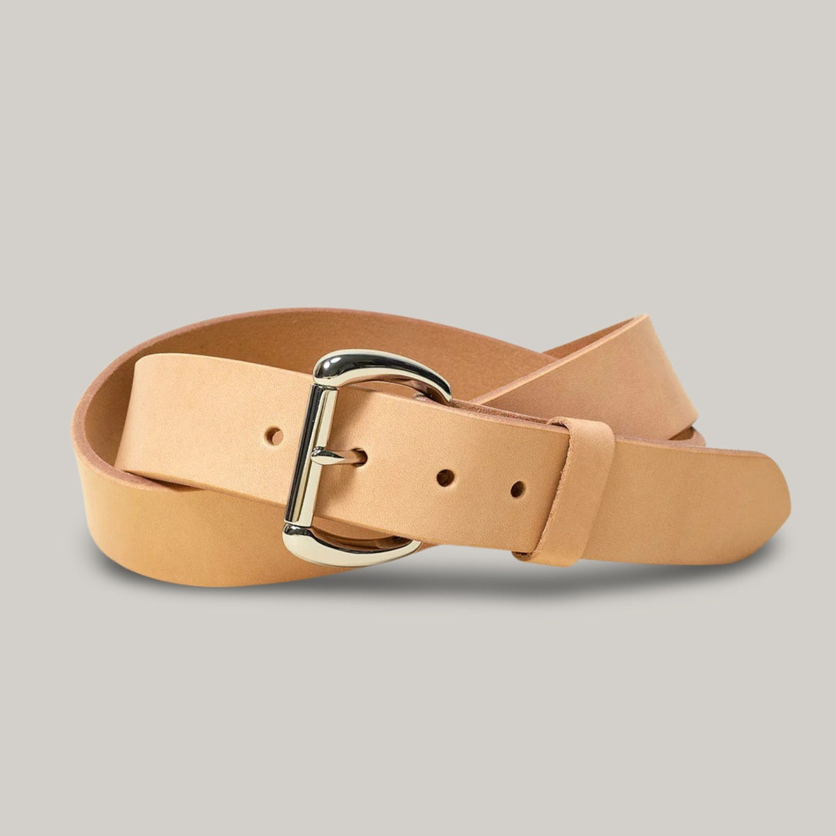 TANNER GOODS STANDARD BELT - NATURAL/STAINLESS STEEL