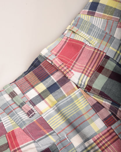 SUGAR CANE MADRAS SHORTS PATCHWORK CHECK - GREEN