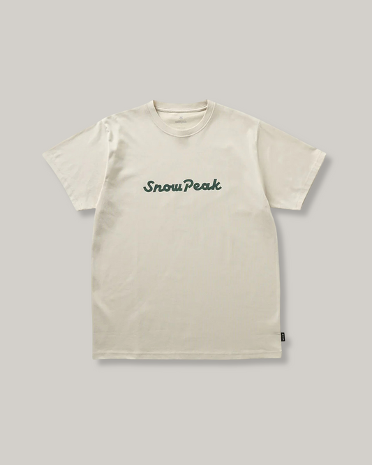 SNOW PEAK TYPOGRAPHY T-SHIRT - IVORY