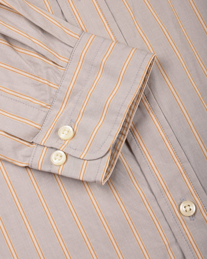 TS(S) STRIPE COTTON POPLIN CLOTH BAGGY FIT SHIRT - GREY