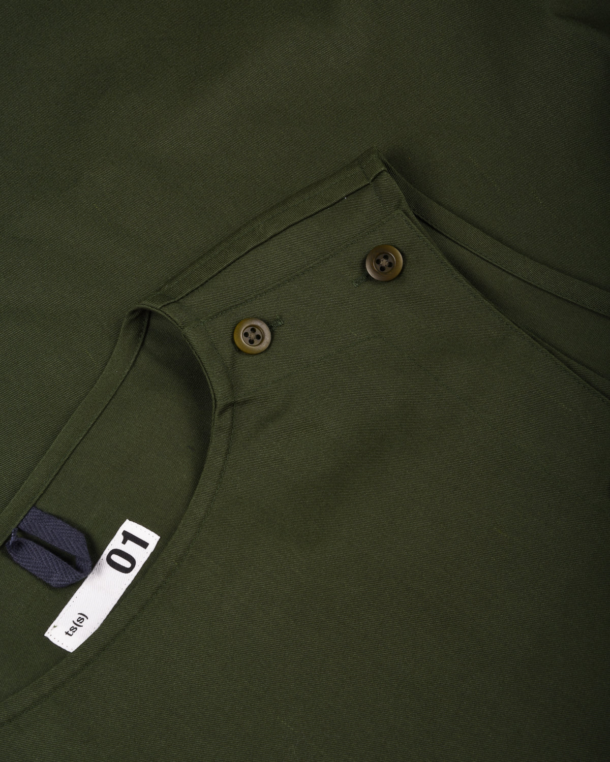 TS(S) HARD TWILL CLOTH SIDE BUTTON SLEEVELESS DRESS - GREEN