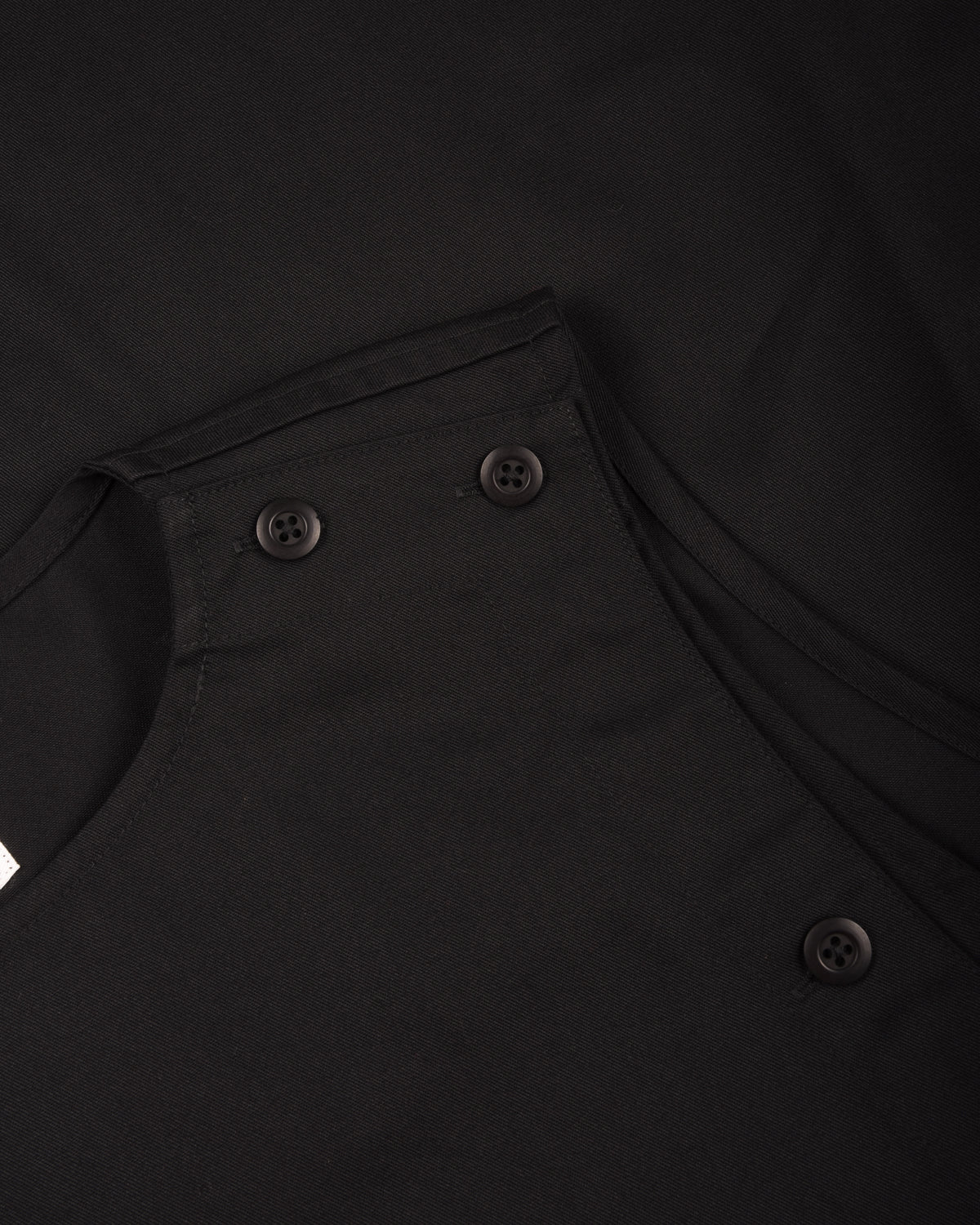TS(S) HARD TWILL CLOTH SIDE BUTTON SLEEVELESS DRESS - BLACK