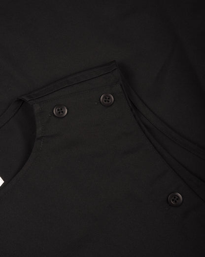 TS(S) HARD TWILL CLOTH SIDE BUTTON SLEEVELESS DRESS - BLACK