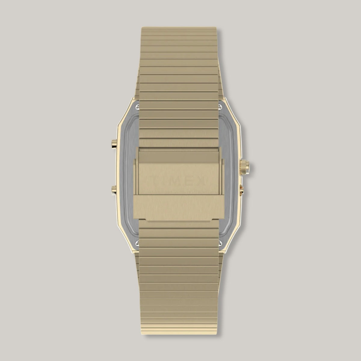 Q TIMEX® 1982  ANA-DIGI REISSUE 33MM GOLD-TONE BRACELET WATCH