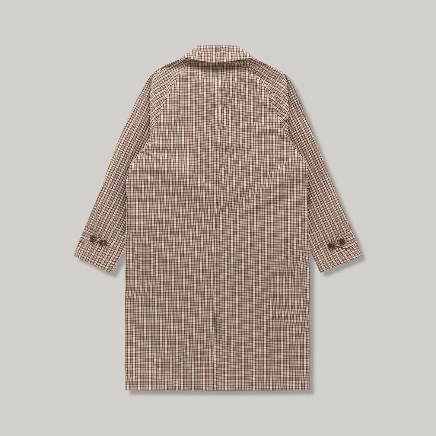 KNICKERBOCKER TRENCH W.R. COAT - TAN PLAID