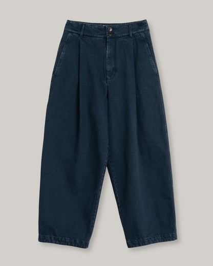 GIRLS OF DUST SELV. DENIM BRITISH WORKER PANT - ENIGMA DENIM - INKT