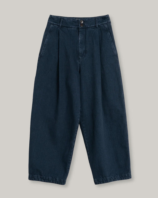 GIRLS OF DUST SELV. DENIM BRITISH WORKER PANT - ENIGMA DENIM - INKT