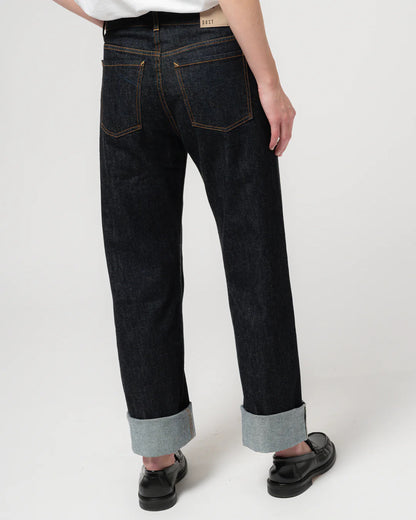 GIRLS OF DUST GEORGIA STRAIGHT SELVEDGE ECO DENIM - INDIGO BLUE