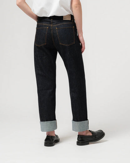 GIRLS OF DUST GEORGIA STRAIGHT SELVEDGE ECO DENIM - INDIGO BLUE