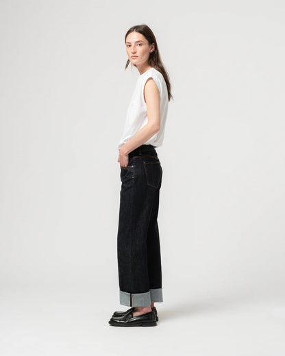GIRLS OF DUST GEORGIA STRAIGHT SELVEDGE ECO DENIM - INDIGO BLUE