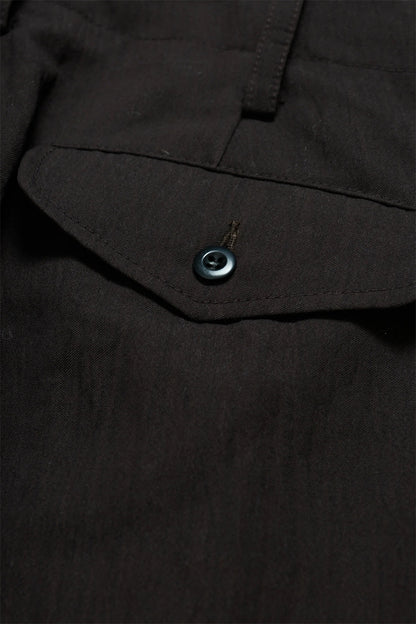 WORKS AND DAYS - WOOL PLEATED TROUSER - BROWN
