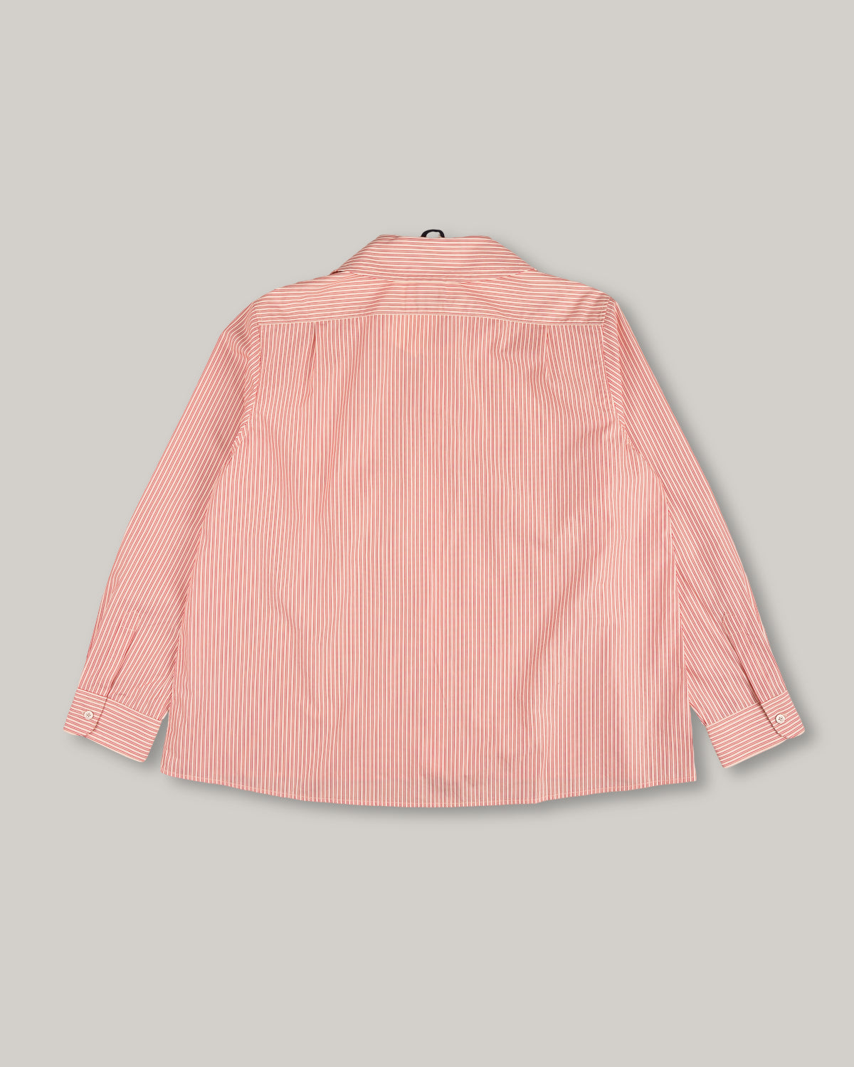 WORK WORKS WOMEN'S ROUND COLLAR SHIRT - RED STRIPE