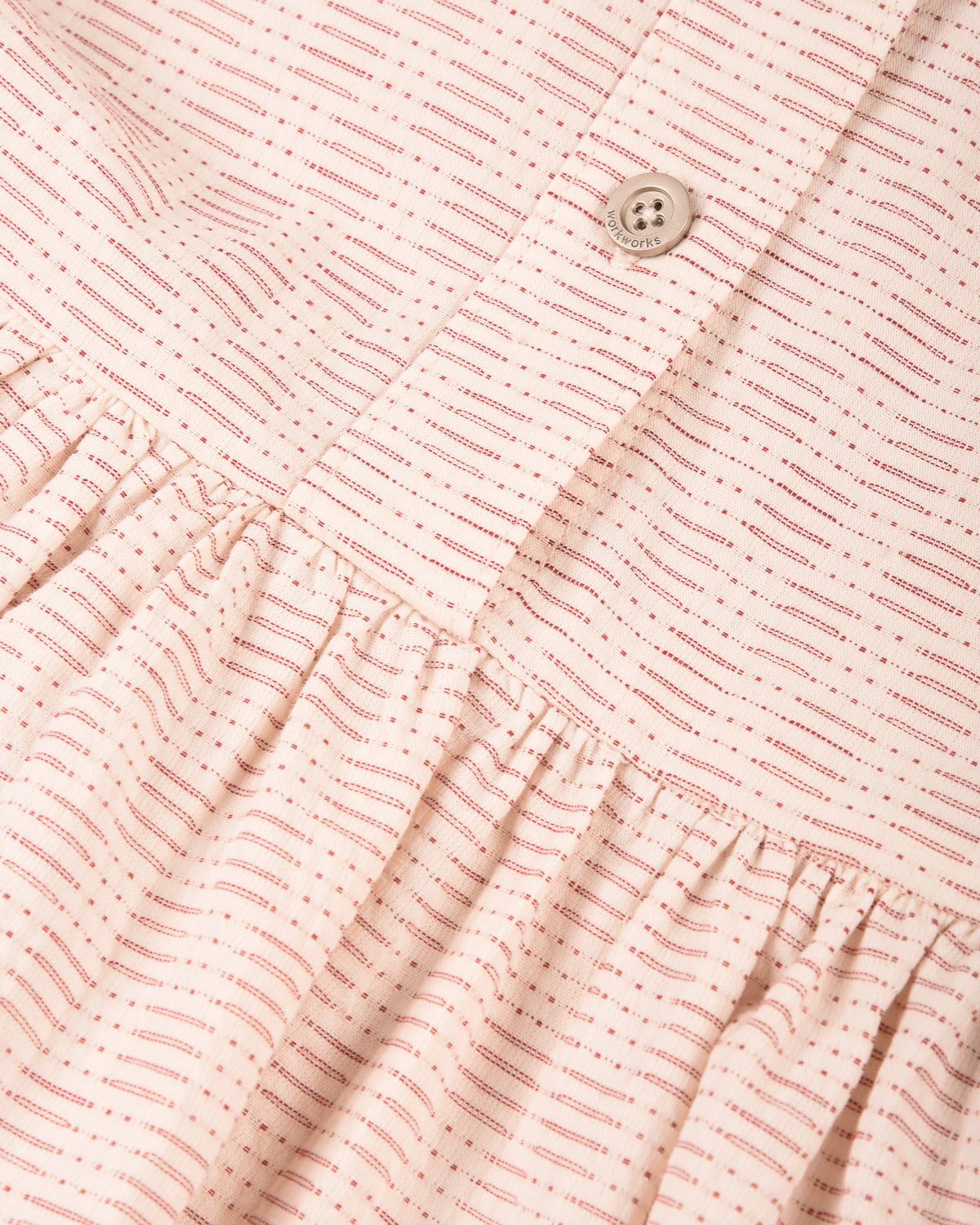 WORK WORKS OVERSIZED GATHERED PULLOVER DRESS - RED TEXTURED