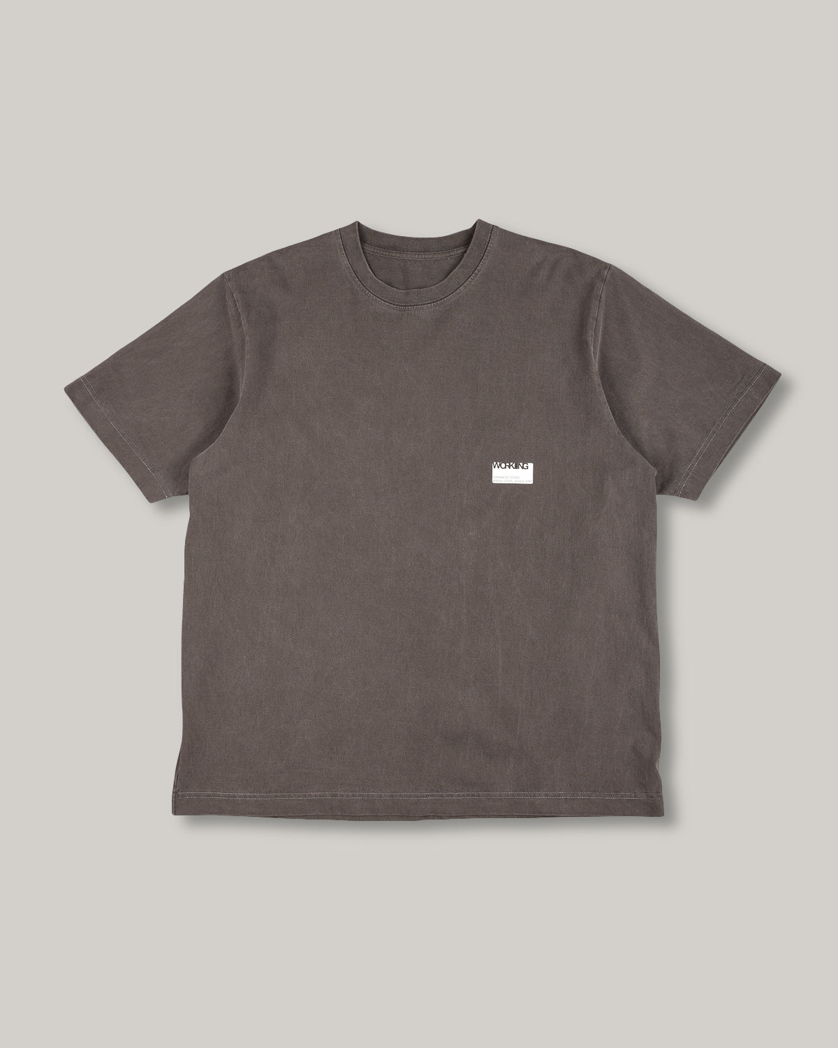 WORKING SHORT SLEEVE STICKER T - SHALE