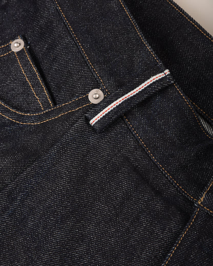 WORK WORKS MENS WIDE LEG TAPERED TROUSER - INDIGO DENIM