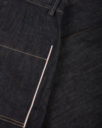 WORK WORKS MENS WIDE LEG TAPERED TROUSER - INDIGO DENIM