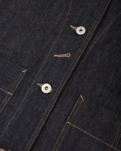 WORK WORKS WOMEN'S 3/4 SLEEVE JACKET - RAW DENIM