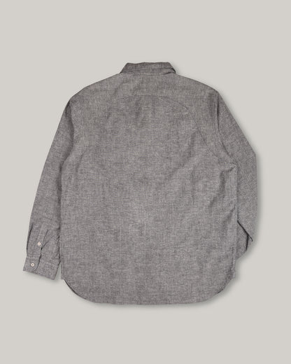 WORK WORKS MEN'S PATCH POCKET TANG SHIRT - YARN DYED GREY