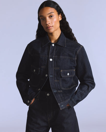 LEVI'S BLUE TAB WOMEN'S CLASSIC TYPE II JACKET -  DARK