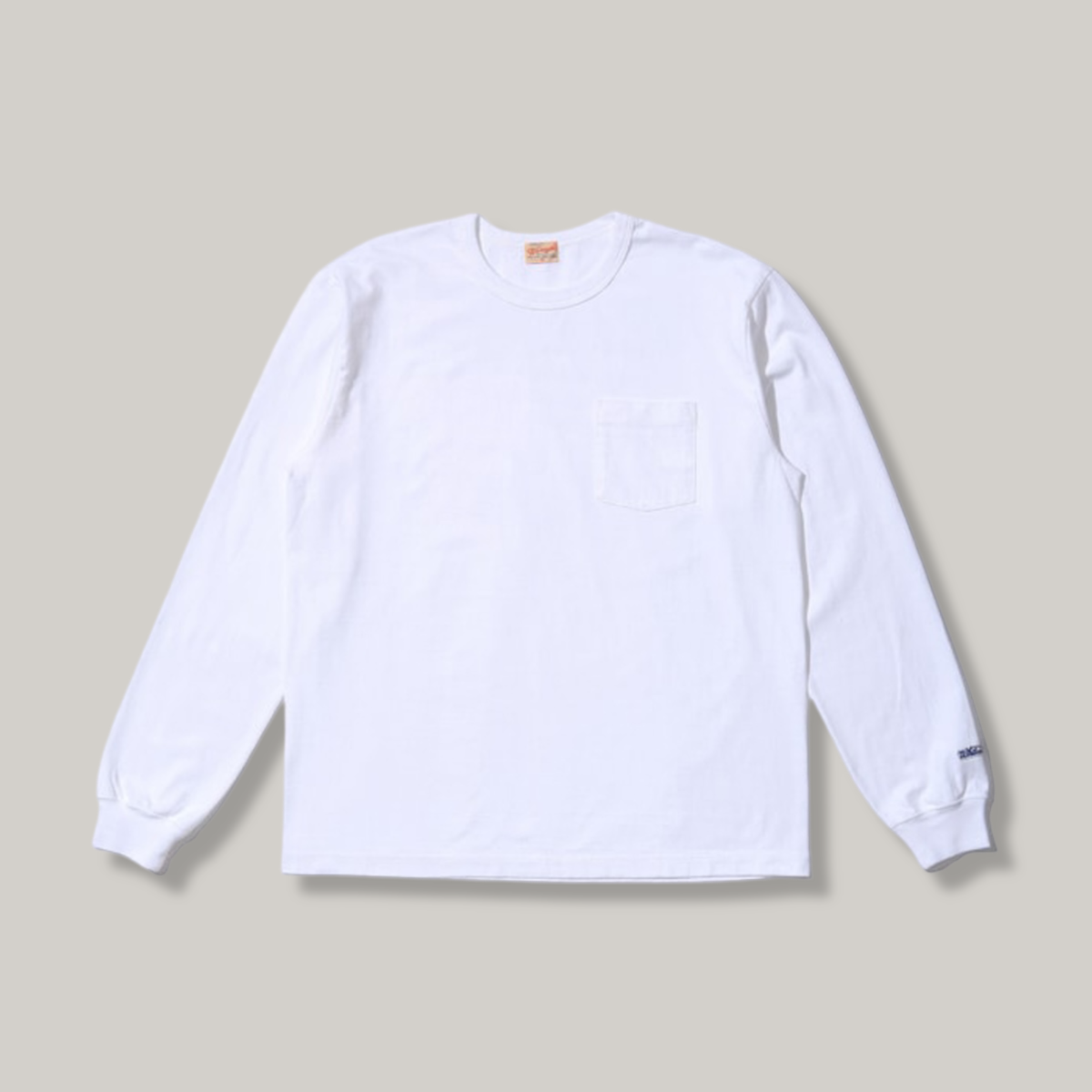 WHITESVILLE LONG SLEEVE POCKET T-SHIRT - OFF WHITE