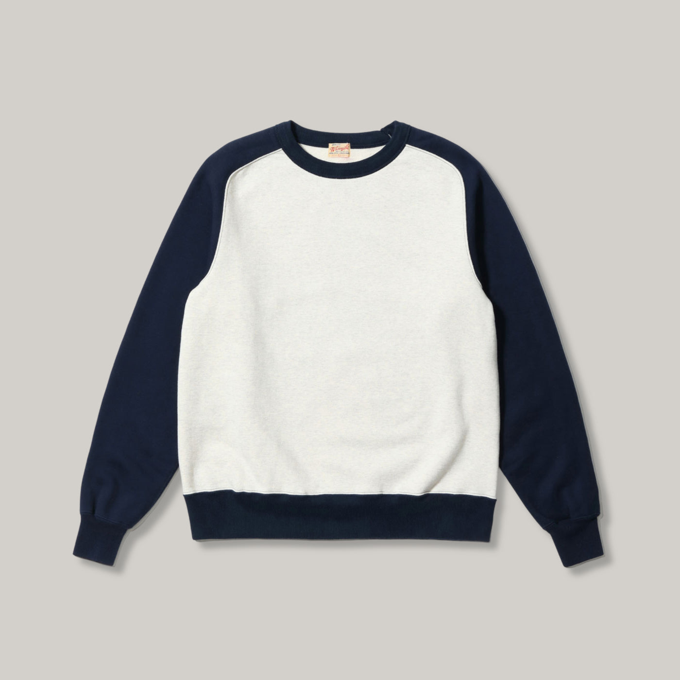 WHITESVILLE FREEDOM SLEEVE SWEATSHIRT - NAVY x OATMEAL