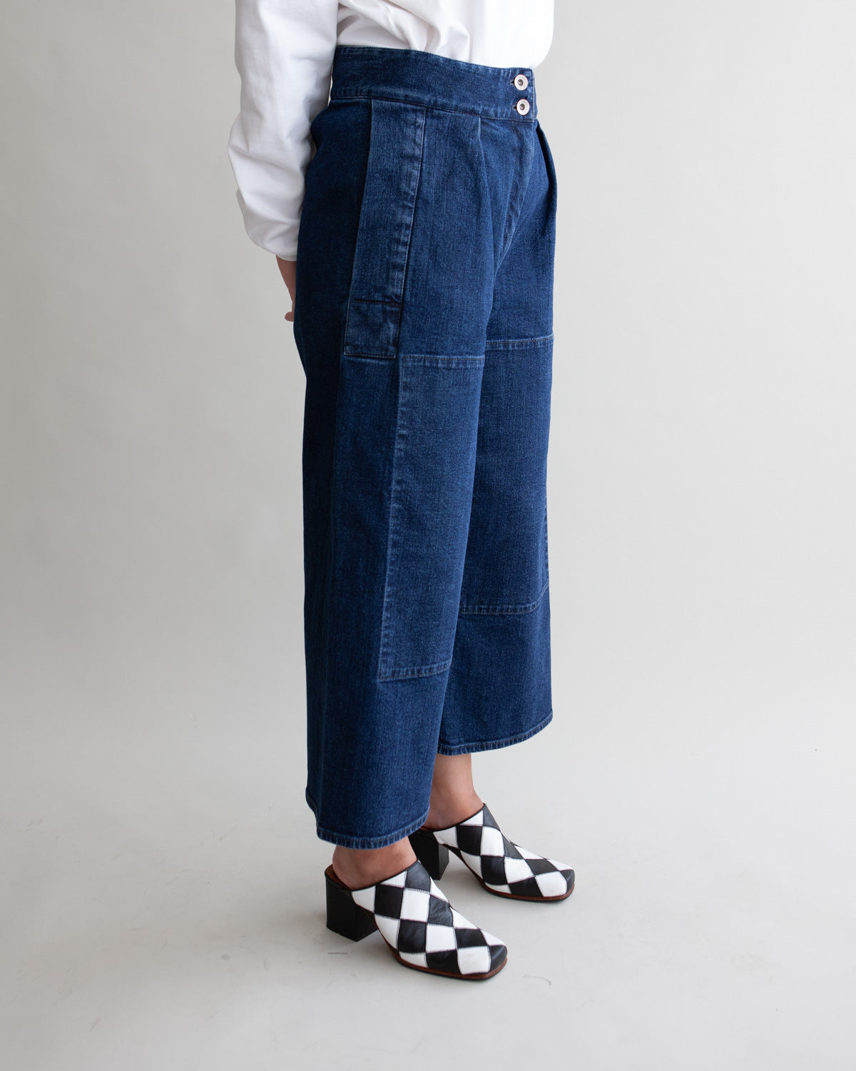 W'MENSWEAR BURNOUT PANT - DENIM
