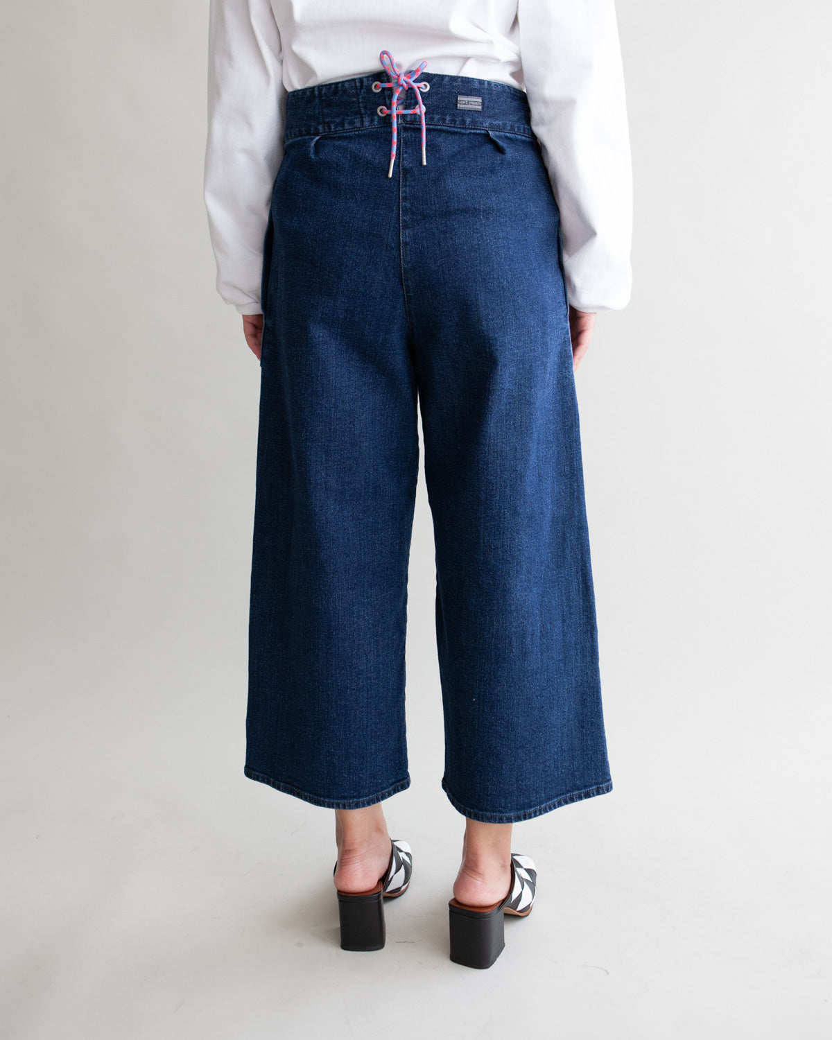 W'MENSWEAR BURNOUT PANT - DENIM