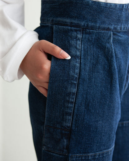 W'MENSWEAR BURNOUT PANT - DENIM