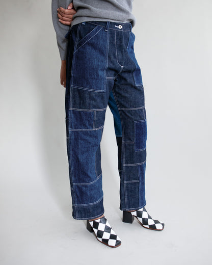 GOOD 'OL WHATS-HER-FACE by W'MENSWEAR FREEDOM FATIGUE TROUSER - DENIM