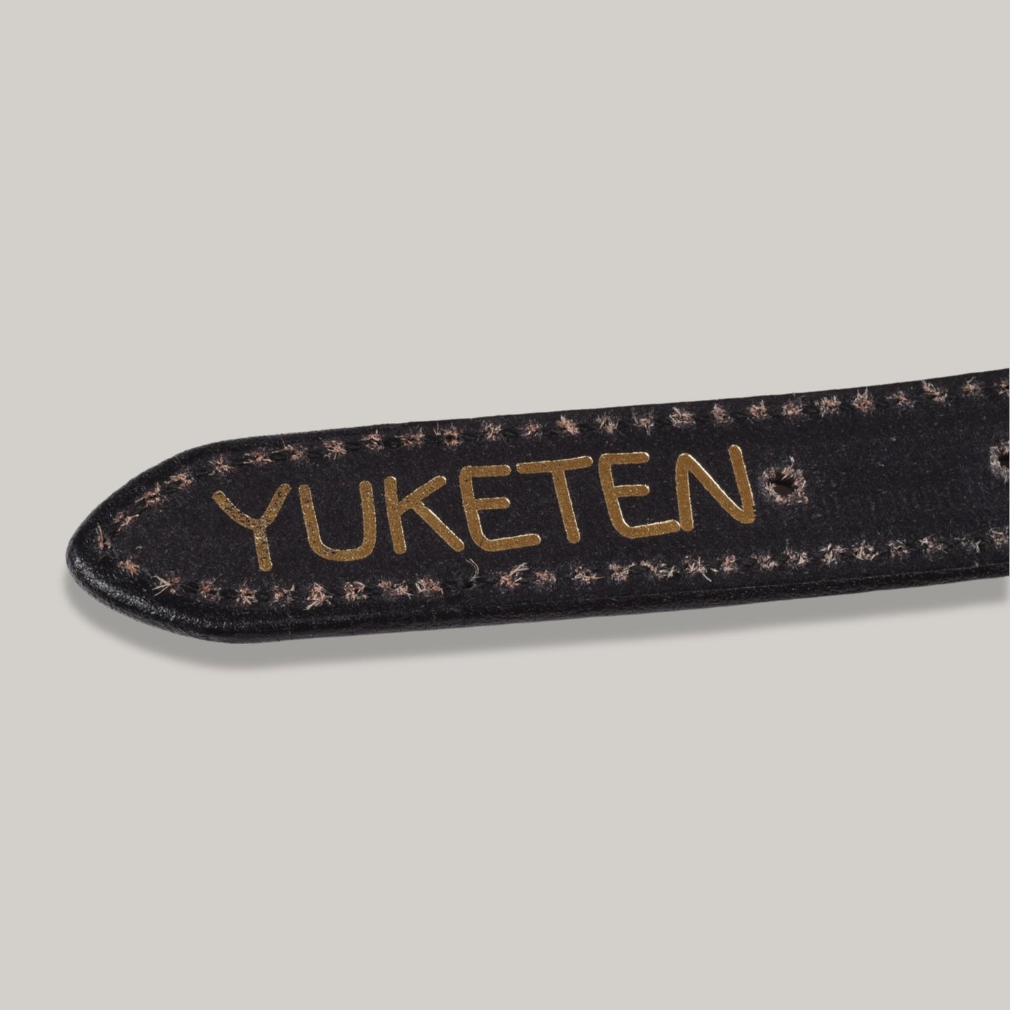 YUKETEN 1" TRIPLE STITCHED BELT - BLACK W/BLACK STITCH