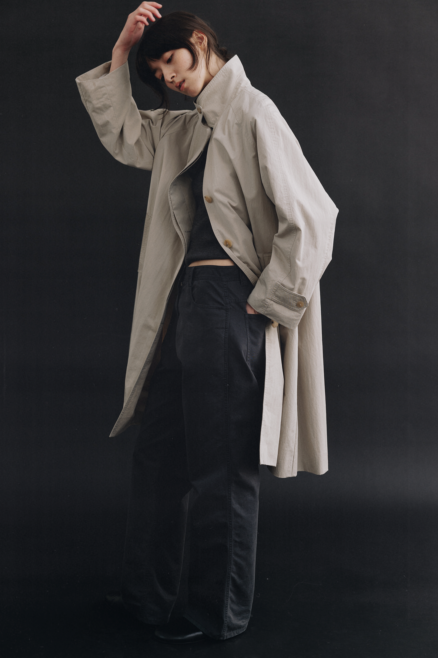 NORTHING WRITTEN CLASSIC OVERSIZED BALMACAAN COAT - BEIGE