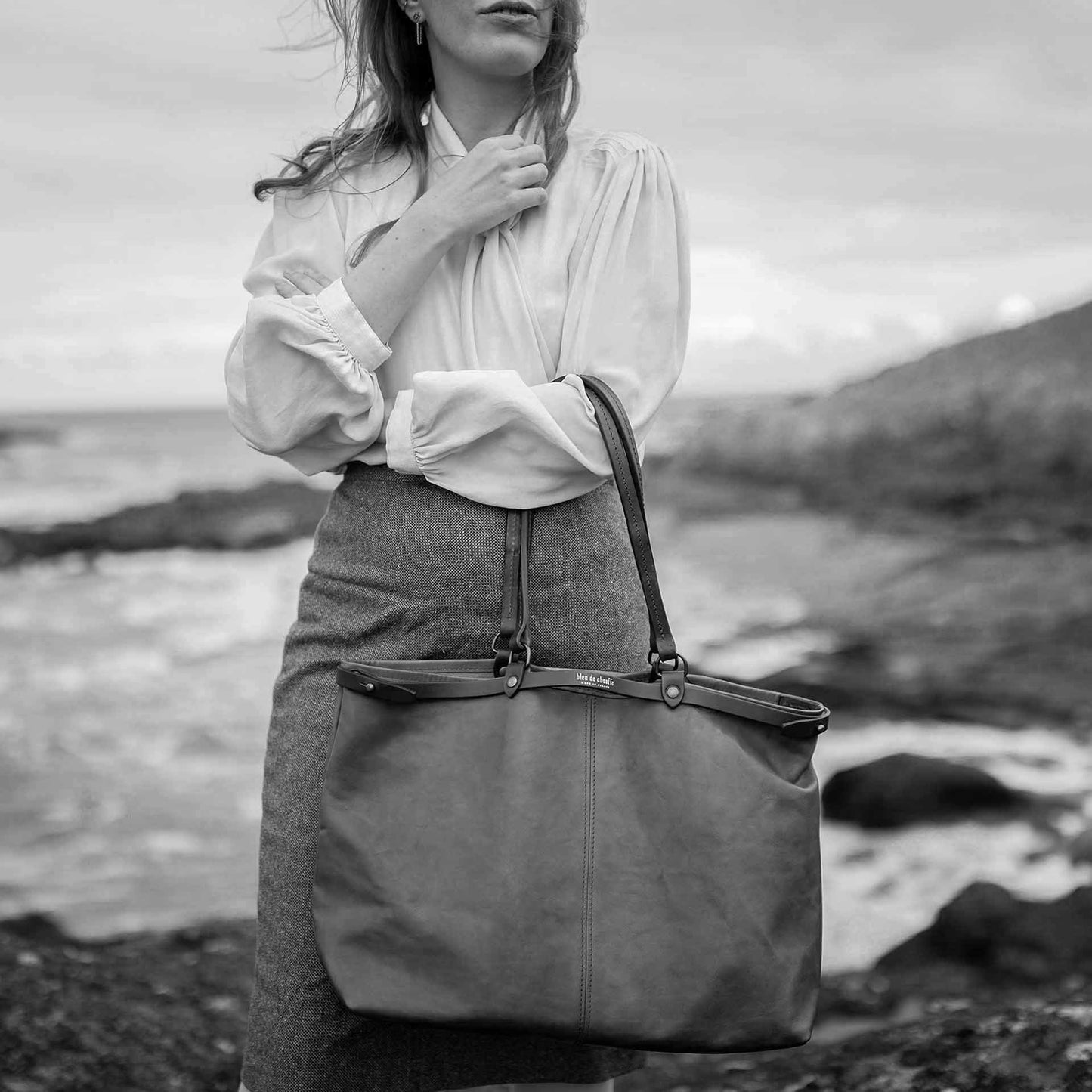 BLEU DE CHAUFFE ADELE TOTE BAG - BLACK