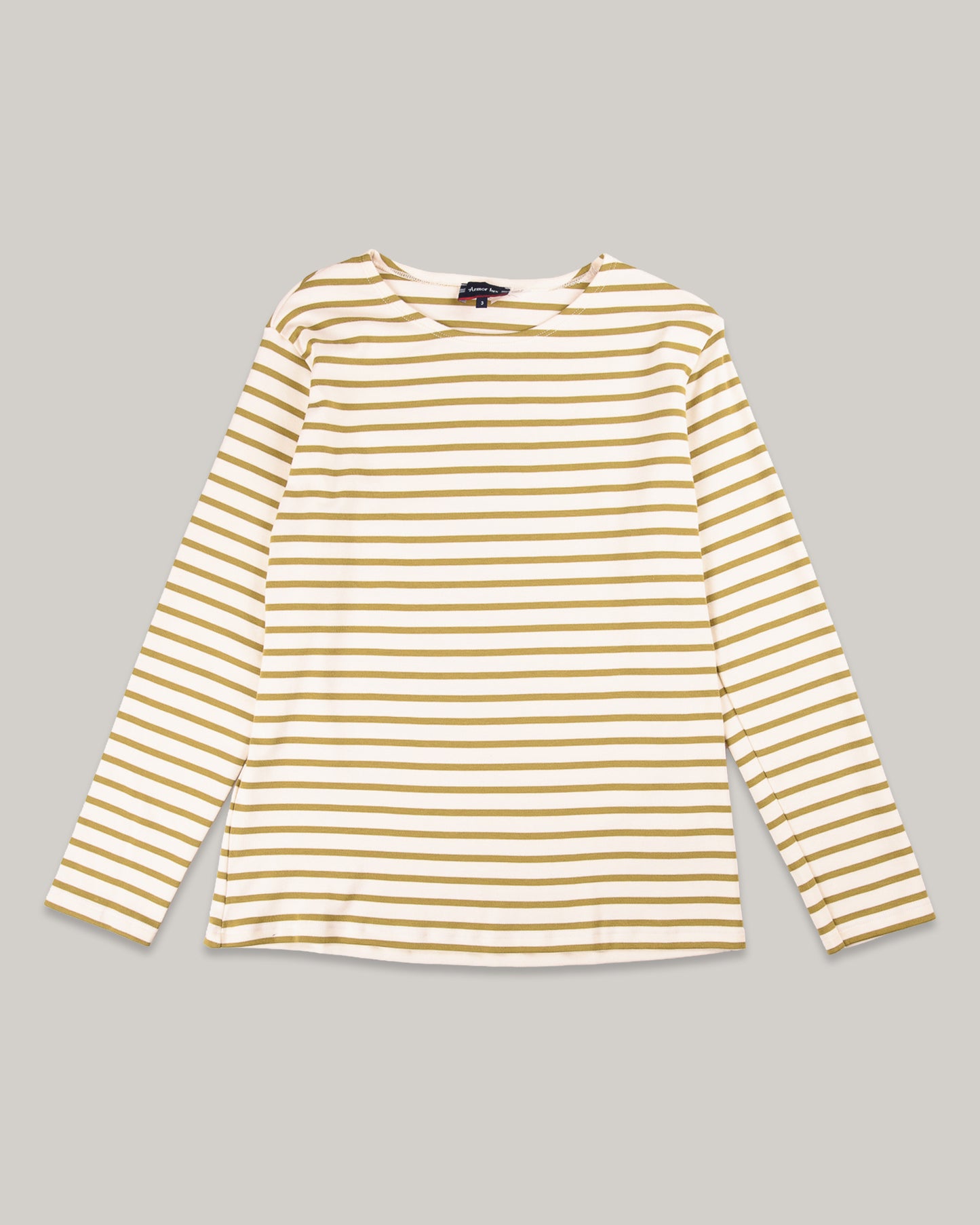 ARMOR LUX LADIES 'LESCONIL' BRETON SHIRT L/S - NATURE/ GREEN MOSS