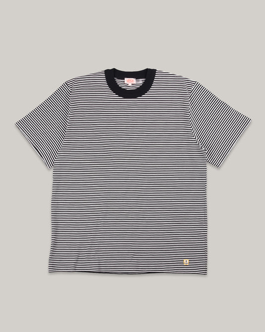 ARMOR LUX HERITAGE STRIPED T-SHIRT - BLACK/ MILK