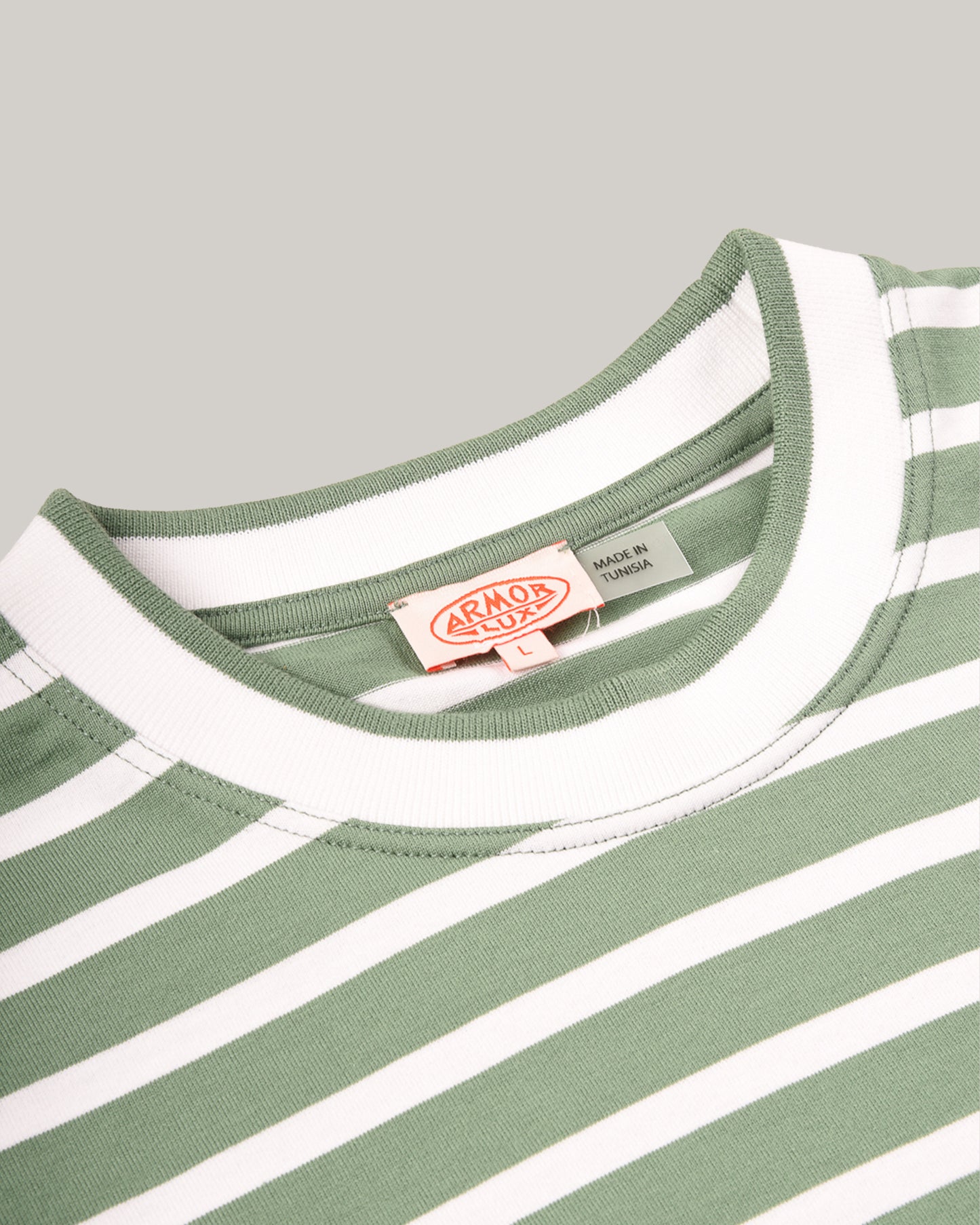 ARMOR LUX HERITAGE STRIPED T-SHIRT - IVY/ WHITE